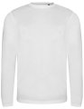 Heren T-shirt AWDis Long Sleeve Tri-Blend T Solid White
